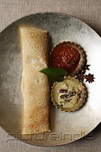 PictureIndia - dosai with two curries, indian food