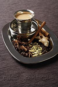 PictureIndia - still life of masala tea and spices