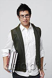 AsiaPix - Nerdy man with books