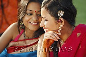 Asia Images Group - two women in saris
