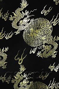AsiaPix - Detail of black Chinese silk fabric