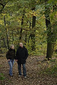 Mind Body Soul - Senior couple on walk through woods