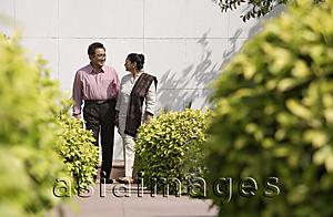 Asia Images Group - couple standing in garden path