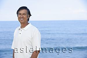 Asia Images Group - portrait of mature man at beach
