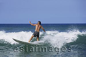 Asia Images Group - senior man surfing