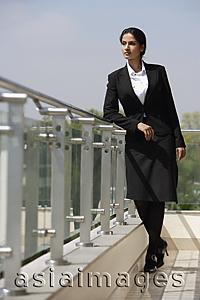 Asia Images Group - businesswoman on balcony
