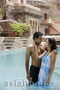 Asia Images Group - young couple in pool