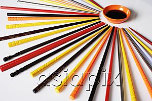 AsiaPix - colorful chopsticks displayed on a table