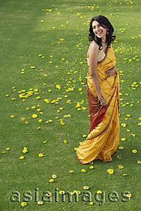 Asia Images Group - young woman in yellow sari