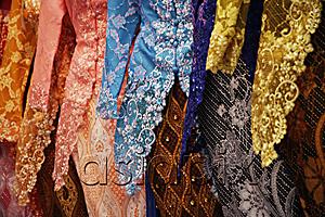 AsiaPix - Close up of a baju kebaya, traditional Malay dress for woman.