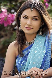 Asia Images Group - young woman in sari