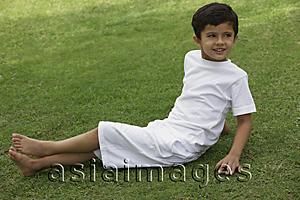 Asia Images Group - little boy wearing all white