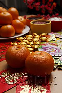 AsiaPix - oranges and hong bao, red envelopes, Chinese New Year