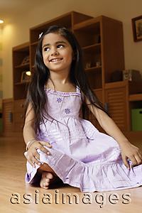 Asia Images Group - little girl in purple dress