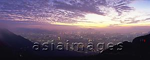 Asia Images Group - Cityscape from Kowloon Peak at dusk, Hong Kong