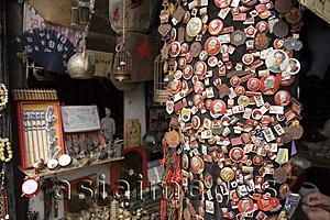 Asia Images Group - Chairman Mao badges displaying in a souvenir shop,  Yuyuan, Shanghai, China