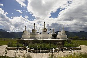 Asia Images Group - Tibetan stupa in highland, Shangri-la, Yunnan, China