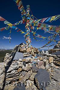 Asia Images Group - Tibetan stupas on top of Shika snow mountain, Blue Moon Valley, shangri la, shangrila, China