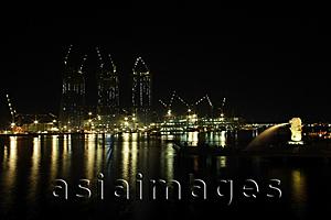 Asia Images Group - Night shot of Marina Bay Singapore