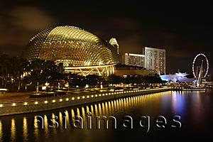 Asia Images Group - Night view of The Esplanade, Singapore