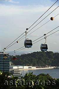 Asia Images Group - cable cars over water, Singapore