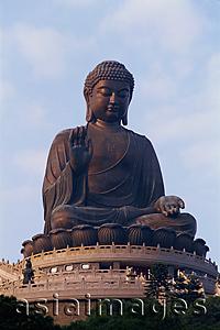 Asia Images Group - China,Hong Kong,Lantau,The Worlds Largest Outdoor Seated Bronze Buddha Statue at the Po Lin Monastery