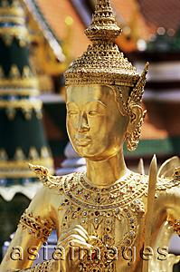 Asia Images Group - Thailand,Bangkok,Wat Phra Kaeo,Grand Palace,Kinnari Statue in Wat Phra Kaeo