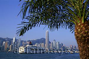 Asia Images Group - China,Hong Kong,Cruise Boat and City Skyline