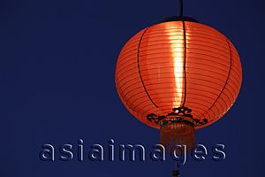 Asia Images Group - Red lantern glowing at night