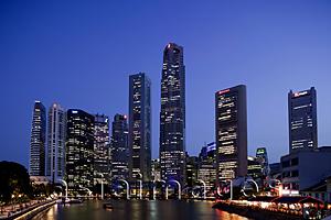 Asia Images Group - Singapore,Singapore River and City Skyline
