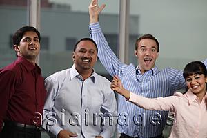 Asia Images Group - mixed raced group fooling around and laughing together