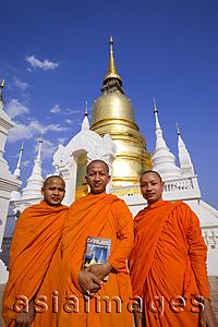 Asia Images Group - Thailand,Chiang Mai,Monks at Wat Suan Dok