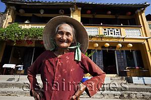 Asia Images Group - Vietnam,Hoi An,Portrait of Elderly Woman