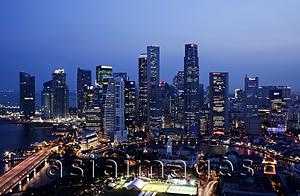 Asia Images Group - Singapore,City Skyline of CBD at night