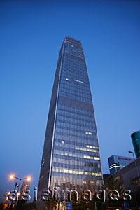 Asia Images Group - World Trade Centre Building at night. China, Beijing, Chaoyang District