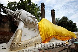Asia Images Group - Stone Buddha at Wat Yai Chaya Mongkol Temple, Thailand