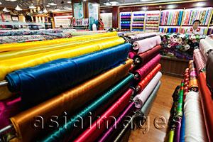 Asia Images Group - The Silk Market,Material and Silk Shop. Beijing, China