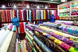 Asia Images Group - The Silk Market,Material and Silk Shop. Beijing, China
