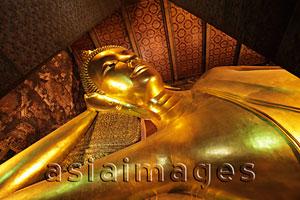 Asia Images Group - Close up of gold reclining Buddha at Wat Pho Temple, Thailand