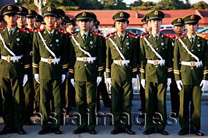 Asia Images Group - China,Beijing,Peoples' Liberation Army (PLA) Soldiers at Tiananmen Square