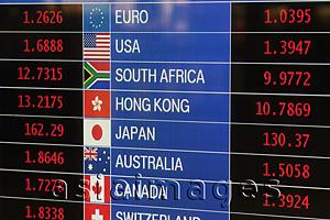 Asia Images Group - Currency exchange sign