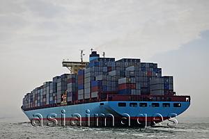 Asia Images Group - Container Ship, Hong Kong, China