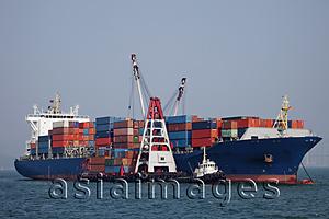 Asia Images Group - Container Ship, Hong Kong, China