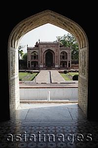 Asia Images Group - View from an archway of the Itmad-Ud-Daulah's Tomb or 
