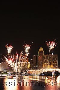 Asia Images Group - Fire works at Marina Bay, Singapore