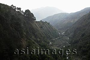 Asia Images Group - Valley and mountain peeks of the Himalayan foothills, India