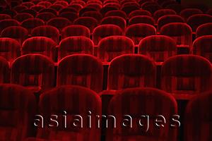 Asia Images Group - Red velvet seats in a theater