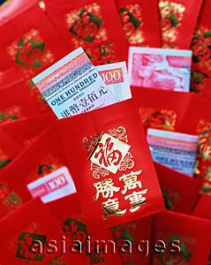 Asia Images Group - China, Hong Kong, Chinese New Year, red money packet