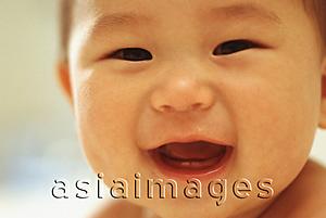 Asia Images Group - Baby boy (3 - 9 months old), laughing, close up