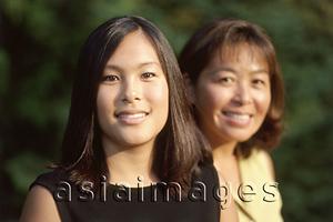 Asia Images Group - Mother and daughter smiling, portrait